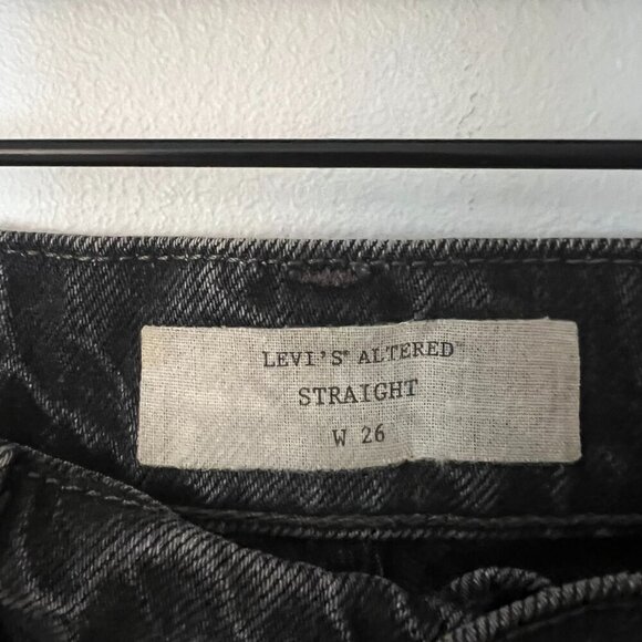 Levi's Altered Straight Leg Center Seam Jeans Charcoal Women's Size 26 - Picture 5 of 12